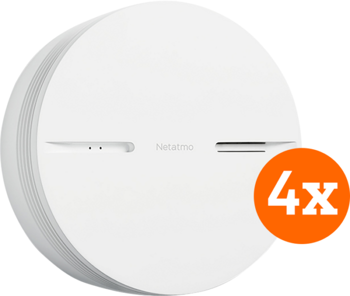 Netatmo Slimme Rookmelder (10 jaar) 4 Pack