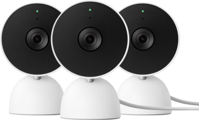 Google Nest Cam Indoor Wired 3-pack