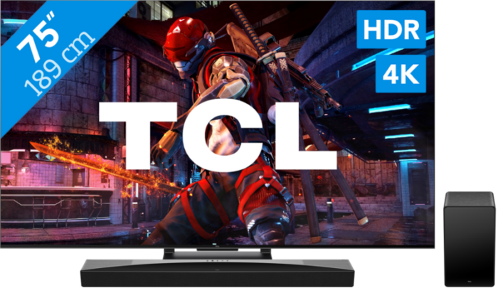 TCL QLED 75C743 (2023) + soundbar